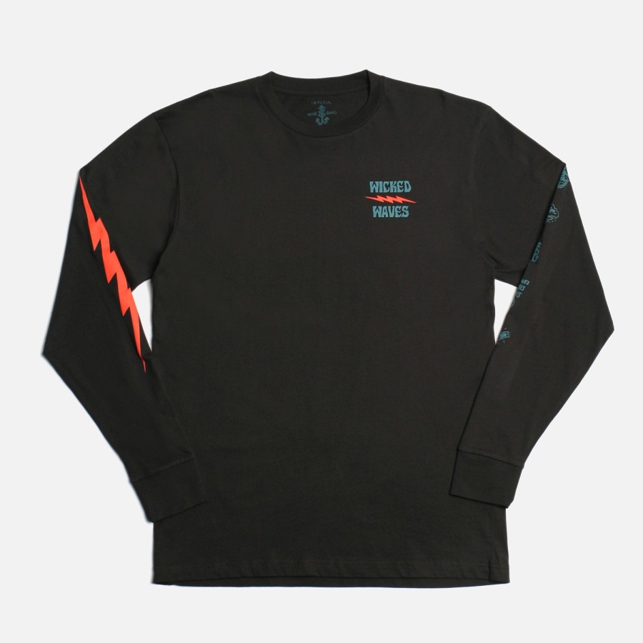 Mens Imperial Motion Shirts | Wicked Waves Premium Ls T-Shirt Black