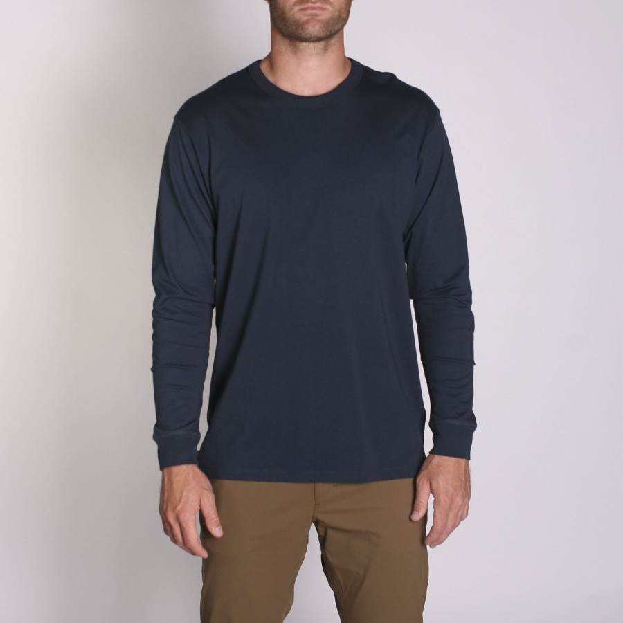 Mens Imperial Motion Shirts | Density Ls Premium T-Shirt Navy