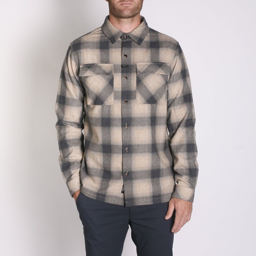 Mens Imperial Motion Layers | Winthrop Woolly Flannel Desert Coal