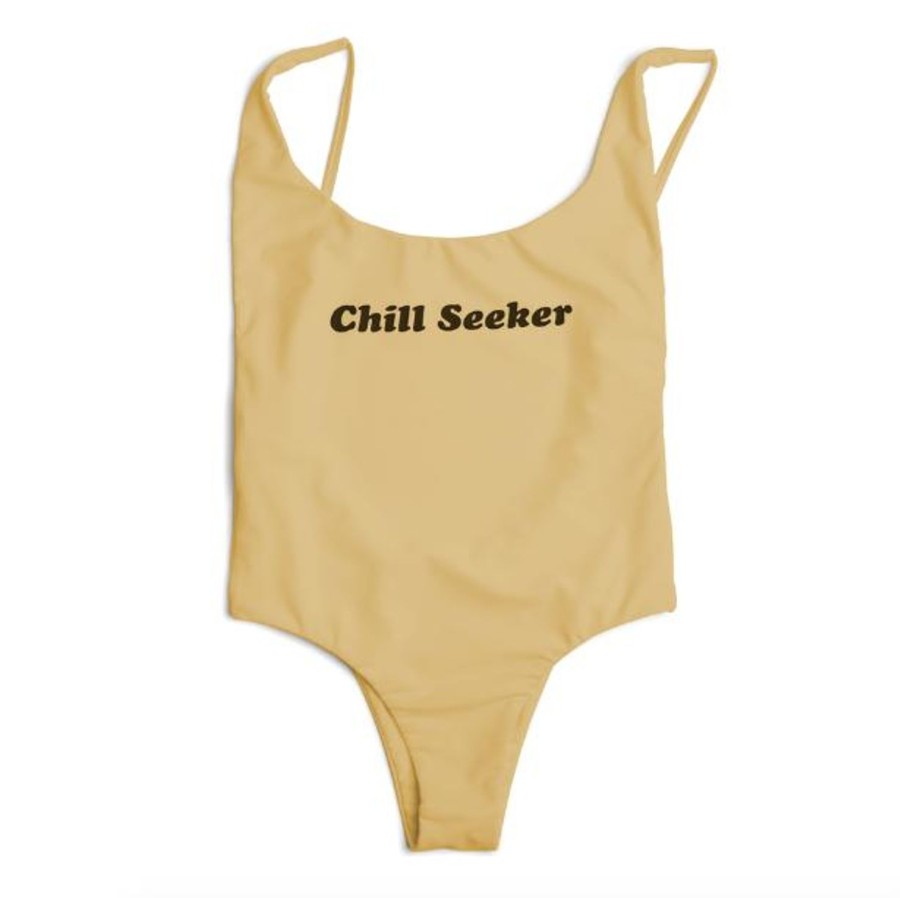 Womens Imperial Motion Swim Tops And Sports Bras | Chill Seeker One Piece Mustard