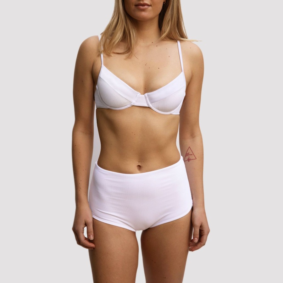 Womens Imperial Motion Swim Bottoms | Emma Bottom White