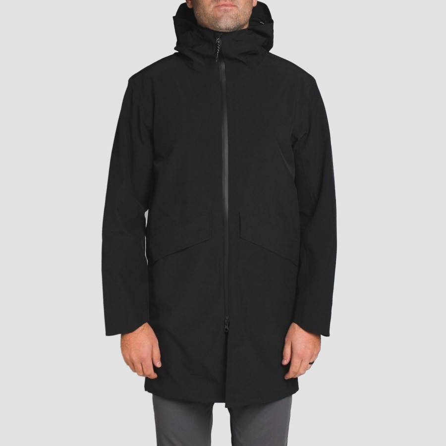 Mens Imperial Motion Jackets | Continuum 3-Layer Waterproof Rain Jacket Black