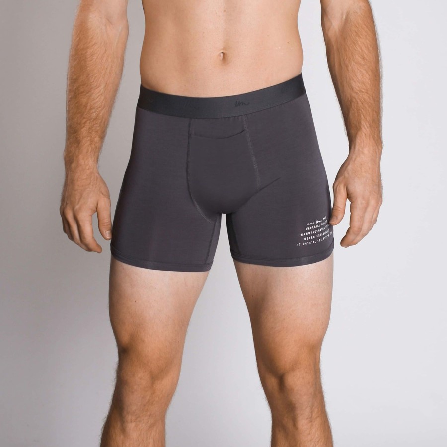 Mens Imperial Motion Boxer Briefs | Mode Boxer Brief 3.5" Coal