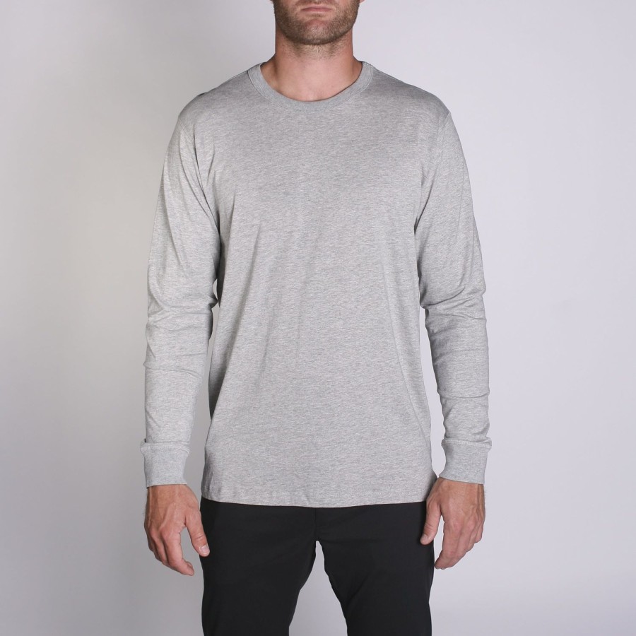 Mens Imperial Motion Shirts | Density Ls Premium T-Shirt Heather Grey