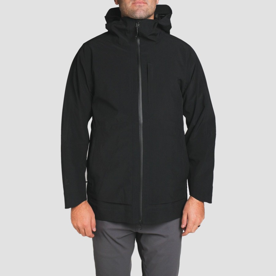 Mens Imperial Motion Jackets | Avalon 3-Layer Waterproof Rain Jacket Black