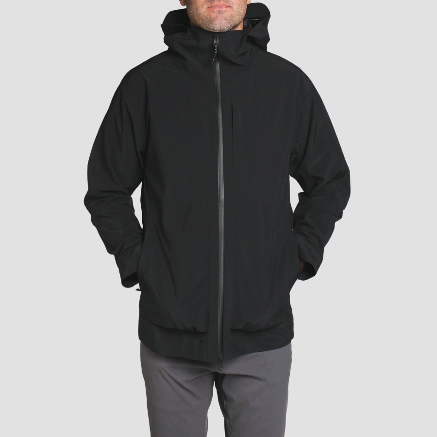 Mens Imperial Motion Jackets | Avalon 3-Layer Waterproof Rain Jacket Black