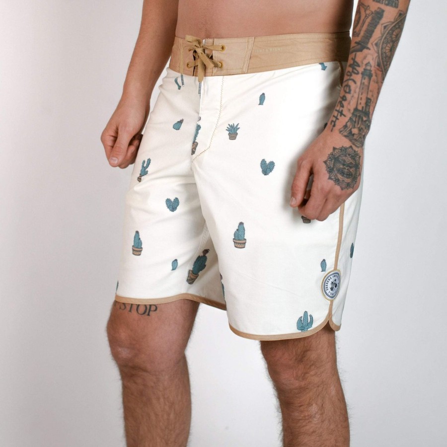 Mens Imperial Motion Shorts | Seeker Stretch Boardshort Antique White